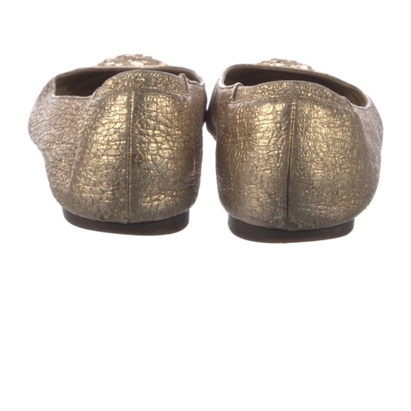 Alexander McQueen - Gold Ballet Flats - Picture 3 of 5